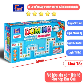 Boardgame Domino - Đồ  chơi sinh hoạt cho bé Foxi - thẻ game thông minh