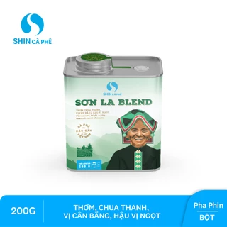 SHIN Cà phê - Cà phê pha phin Sơn La Blend - Hộp thiếc 200 gram (Bột)