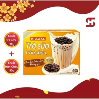 Trà Sữa Trân Châu Hòa Tan Hillway - Vị Truyền Thống - Hộp 260g - 5 Gói