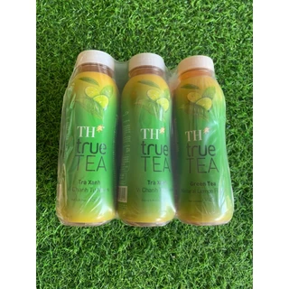 Lốc 6 chai trà xanh vị chanh tự nhiên TH True Tea 350ml