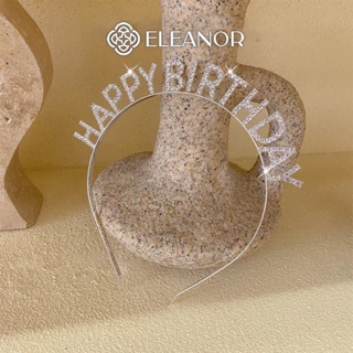 Băng đô cài tóc nữ Eleanor Accessories chữ Happy Birthday bờm tóc đính đá phụ kiện tóc 5295