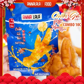 [ Mẫu mới ] Combo 10 chiếc Chân Gà CAY rút xương chính hãng Annalala