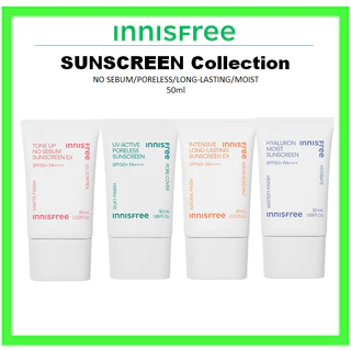 Kem chống nắng innisfree Sunscreen Anti Aging, No Sebum, Triple Shield, Long Lasting, Watering, Daily, Mild cica, toneup