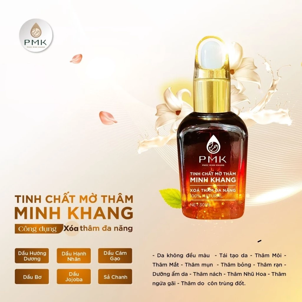 Serum mờ thâm Minh Khang 30ml  mờ sẹo thâm, giảm thâm mắt, môi, nách, thâm mụn,dùng mọi độ tuổi