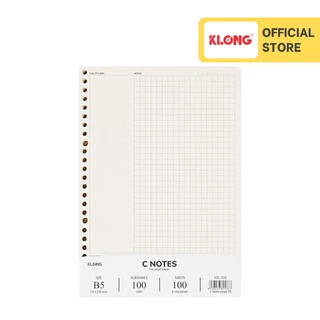 Ruột sổ còng C Notes (6x6)mm KLONG B5 100 tờ 100/76; MS: 536