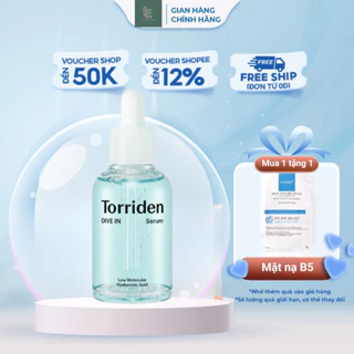 Serum B5 Torriden cấp ẩm Torriden Dive-In Serum Hyaluronic 50ml phục hồi, cấp ẩm, trẻ hoa làn da