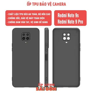 Ốp lưng Xiaomi Redmi Note 9 / Note 9s / Note 9 Pro chất liệu TPU dẻo,chống sốc và bảo vệ camera máy.