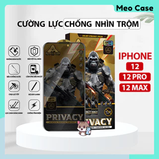 Kính cường lực iphone 12 Pro Max, Iphone 12, 12 Pro, miếng dán chống nhìn trộm kingkong bảo vệ full màn hình điện thoại