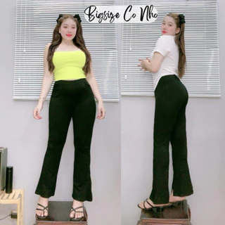 Quần ống loe legging nữ bigsize lưng cạp cao gen bụng chất co dãn 4 chiều tôn dáng chân dài - QOL