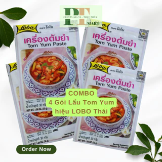 Combo 4 gói Gia vị Tom Yum [Lobo] gói 30gr. Lẩu Thái TomYum