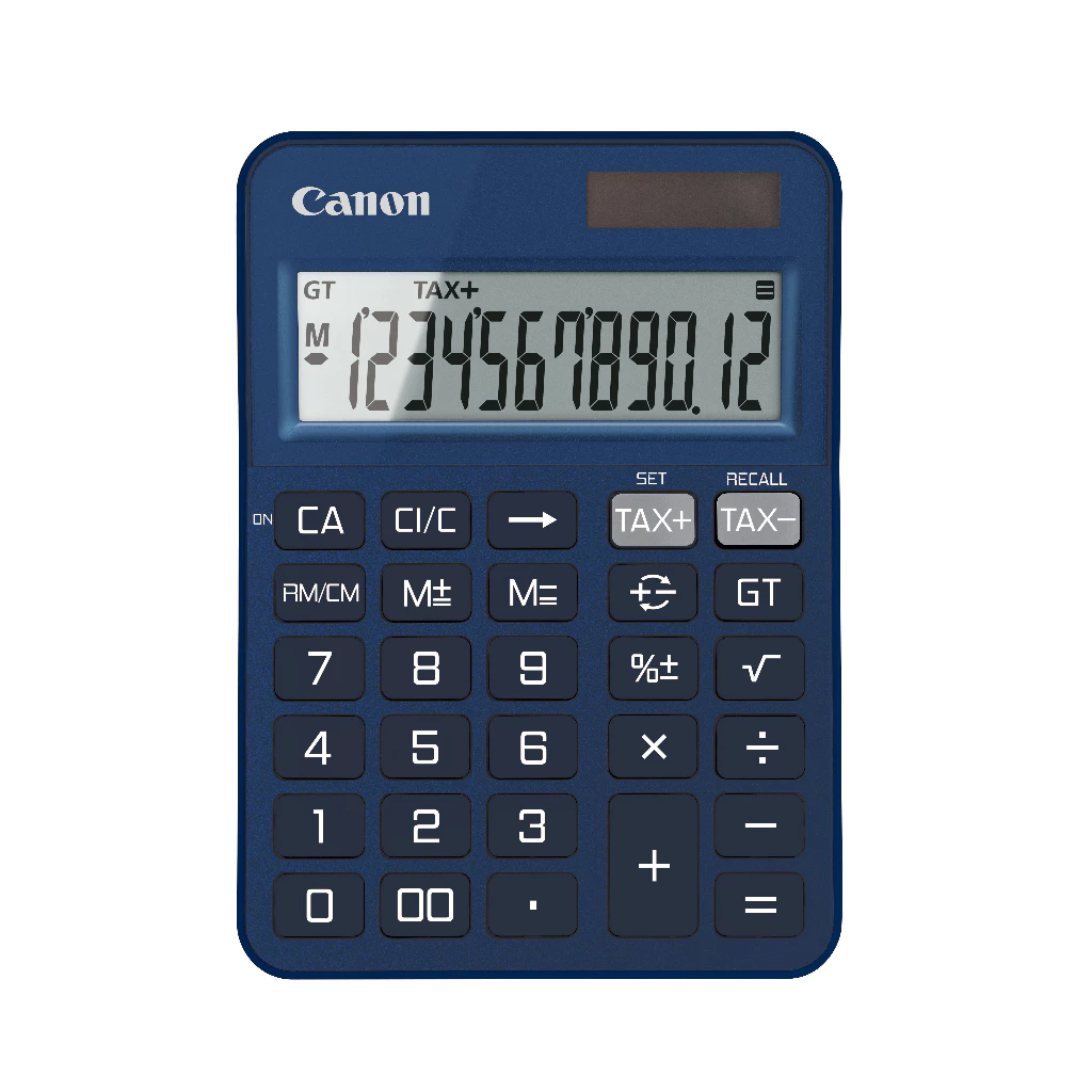 Máy tính văn phong CANON, máy tính để bàn hiển thị 12 số CANON KS-125T nhiều màu sắc