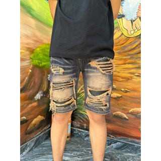 Quần Short Jean Nam chất liệu jean bò denim co giản cao cấp chuẩn dáng chuẩn from như hình đủ size đơn giản MS237