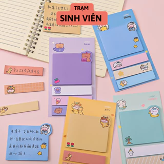 Giấy Note, Giấy Dán Ghi Chú 2in1 Hoạt Hình Dễ Thương - Trạm Sinh Viên.