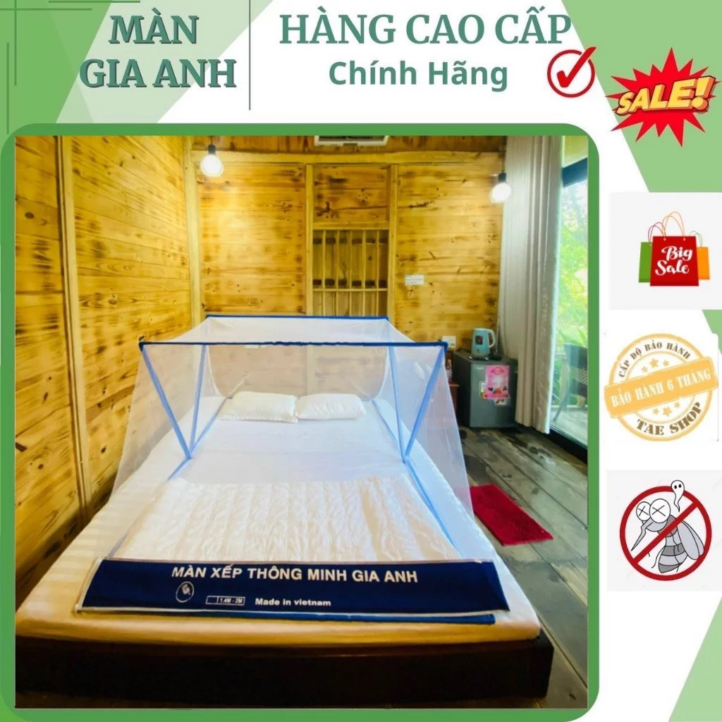 [HÀNG TỐT - FREESHIP] Màn Xếp Thông Minh Gấp Gọn - Mùng Chụp Tiện Lợi Chống Muỗi Và Côn Trùng ( Bảo Hành 12 Tháng )