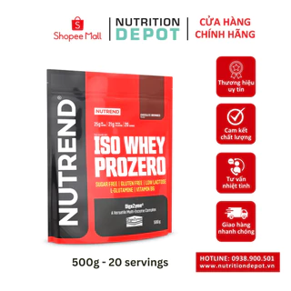 Sữa bổ sung đạm protein Nutrend Whey Protein Isolate Iso Prozero (500g) - Nutrition Depot Vietnam