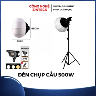 Bộ Đèn Chụp Studio Hình Cầu 500w , Bộ đèn Ngàm Softbox trợ sáng chụp ảnh quay video livestream chuyên nghiệp