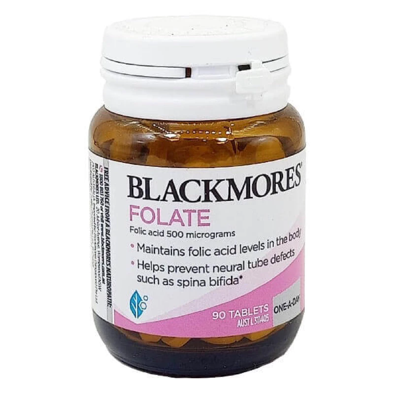 Viên Uống Bổ Sung Axit Folic Cho Mẹ Bầu Blackmores Folate 90 viên - úc