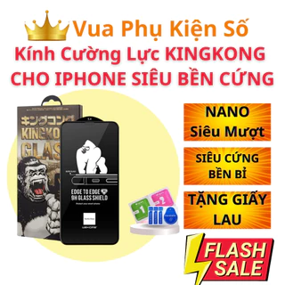 Kính cường lực iPhone KingKong 3D full màn 6/6s/7/8/x/xs/xr/xsmax/11/12/13/14/15/plus/pro/promax - Trong suốt Chính Hãng