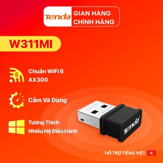 Bộ Chuyển Đổi USB WiFi Tenda W311MI AX300Mbps- Hàng Chính Hãng