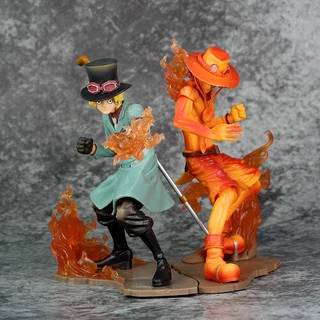 Mô hình nhân vật One Piece Sabo Portgas và ACE rực lửa cao 15 cm