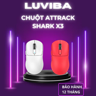 Chuột Bluetooth Máy Tính Không Dây Gaming Siêu Chip PAW3395 Attack Shark X3 Cảm Biến Cao Cấp