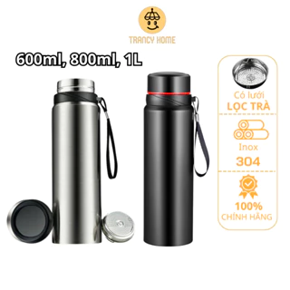 Bình Giữ Nhiệt Thể Thao 600ml Nóng Lạnh Hiển Thị Nhiệt Độ Khi Chạm Lõi Thép Inox 304 Chống Gỉ