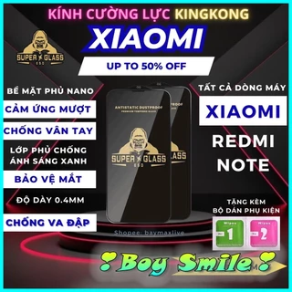 Cường lực Super ESD Xiaomi Redmi 9A 9C 10A 10C 12C Note 9s Note 9 pro Note 11pro Note 10 10s dày 0.4mm