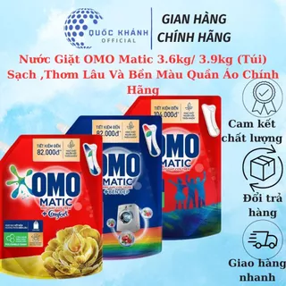 Nước Giặt OMO Matic 3.6kg/ 3.9kg (Túi) Sạch ,Thơm Lâu Và Bền Màu Quần Áo Chính Hãng