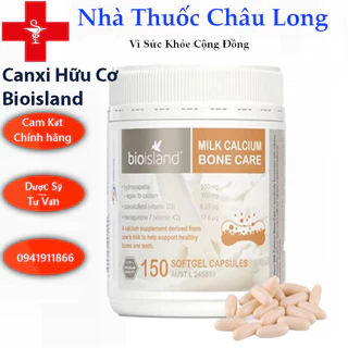 Hỗ trợ xương khớp Viên sữa bổ sung canxi Bio Island Milk Calcium Bone Care 150 viên