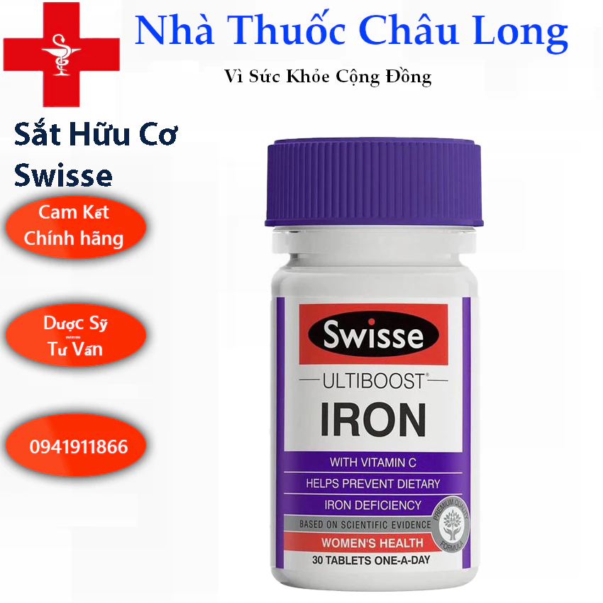 Viên uống hỗ trợ bổ sung sắt Swisse Ultiboost Iron của Úc 30 viên