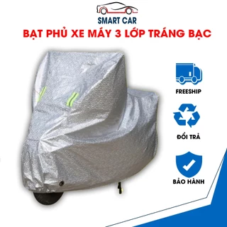 Bạt Phủ Xe Máy Chống Mưa, Nắng, Bụi Bẩn Chất Lượng Cao Chống Thấm Tuyệt Đối, Bao Trùm Cả Xe, Bạt Phủ Xe Máy 3 Lớp