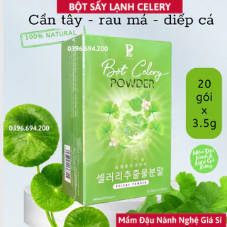 Hộp Bột Cần Tây Rau Má Diếp Cá Sấy Lạnh Bột Celery Powder 20 gói Hỗ Trợ Giảm Cân Giảm Mụn Đẹp Da