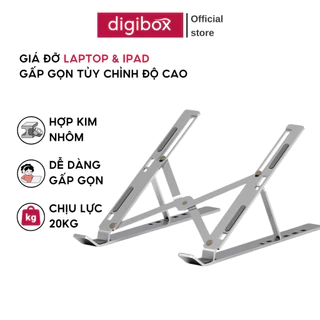 Giá Đỡ Laptop Macbook Ipad Utrabook Bằng Hợp Kim Nhôm Có thể Điều Chỉnh Nhiều Góc Độ Cao, Đế Tản Nhiệt Kê Laptop Nhôm