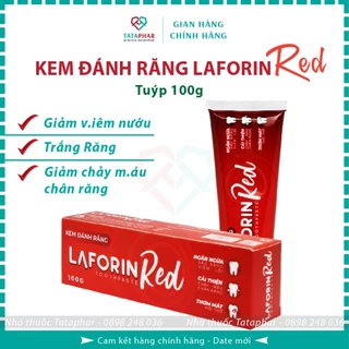 Kem đánh răng LAFORIN RED tuýp 100g - Ngăn chảy mau chân răng, Giúp hơi thở thơm mát - Chính hãng