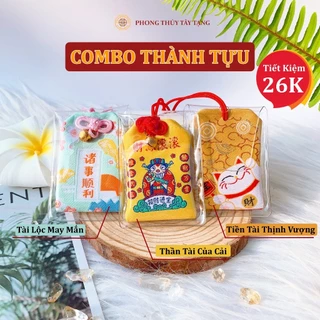 Túi phước may mắn Omamori [TẶNG TÚI GẤM CAO CẤP] mèo tài lộc dễ thương hỗ trợ học tập tình duyên có vỏ bọc bảo vệ