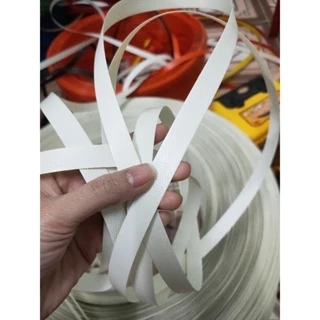 0.5 kg Dây nhựa đan giỏ bản 1.5cm, dây nhựa tái sinh( các màu trắng đen, đỏ ,...)