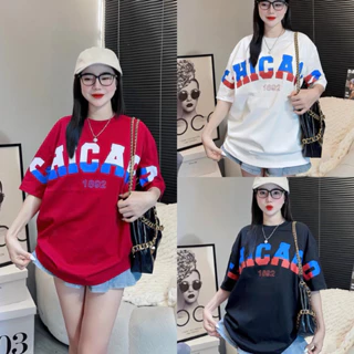 [ Rẻ vô địch ] Áo thun chất cotton khô 3158 form rộng tay lỡ - Chicago