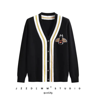 Áo Len Cardigan con ong🐝 thêu dệt kim siêu dày chuẩn hàng QCCC