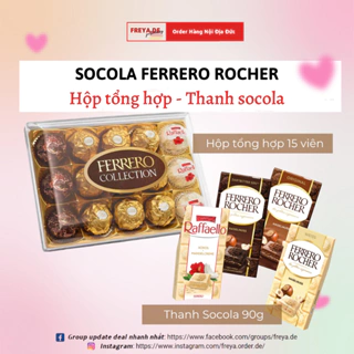 [NỘI ĐỊA ĐỨC] Socola Ferrero Rocher Đức - Thanh socola 90g, Tách lẻ mix vị từ hộp tổng hợp