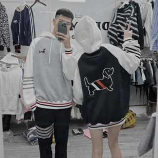 ÁO NỈ HOODIE PHỐI ZALLANG  IN HÌNH CHÓ form to tay bồng unisex oversize -tiemnhaboi