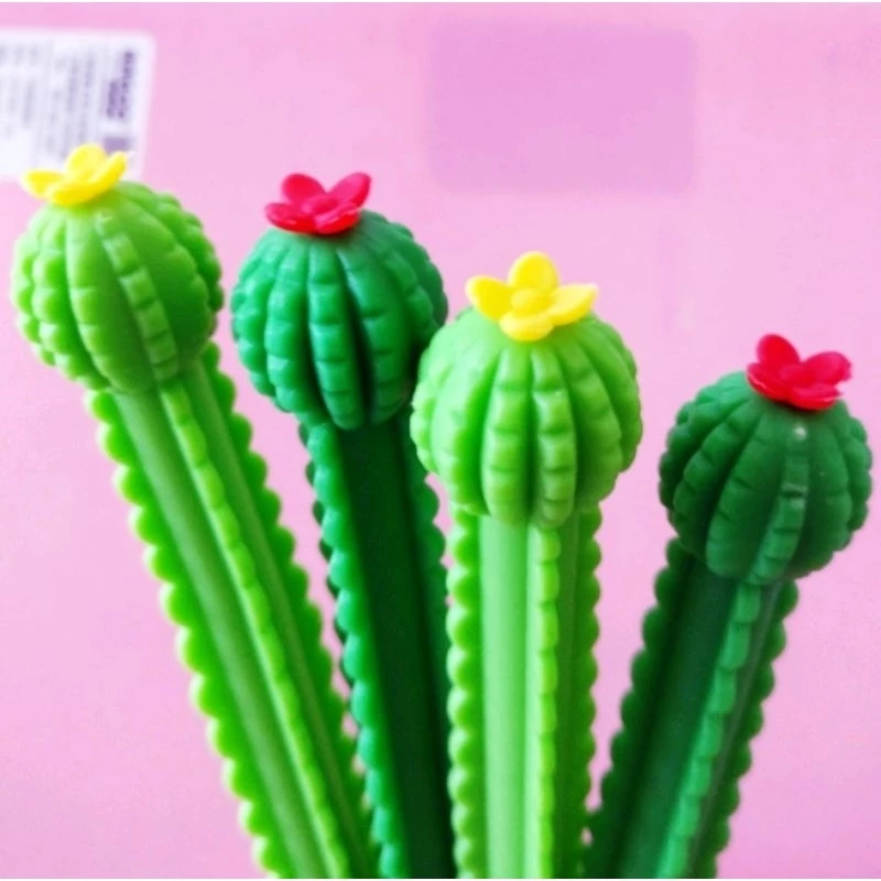 🌵🏵🖋 COMBO🎁 4 BÚT HÌNH CÂY XƯƠNG RỒNG 🏜