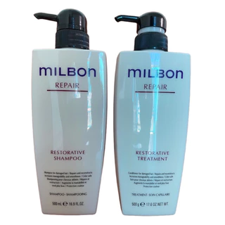 Dầu Gội Xả Milbon Repair Phục Hồi Tóc Yếu Và Hư Tổn 500mlx2