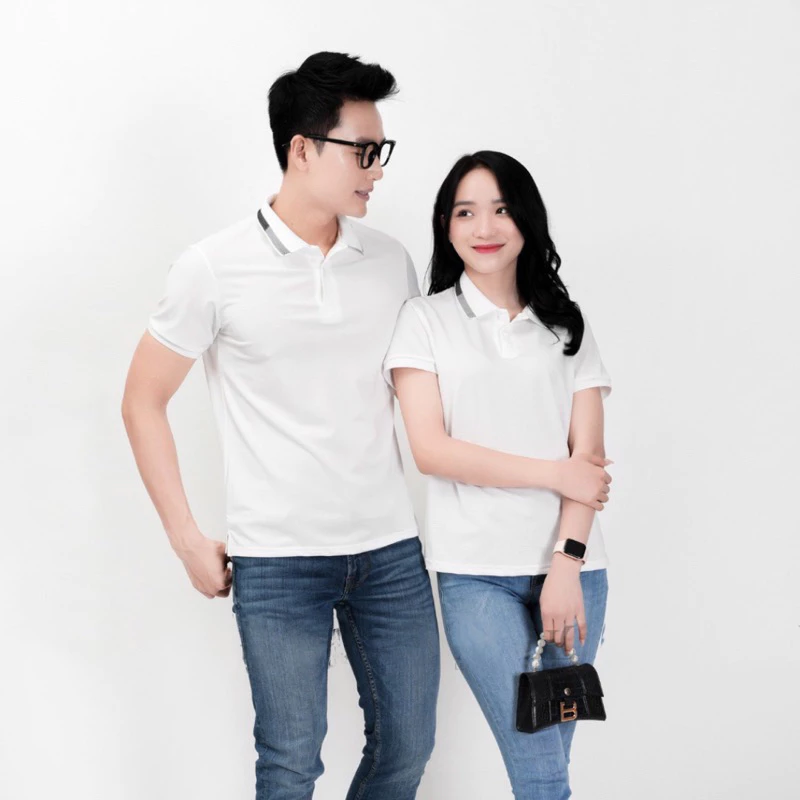 ảnh thật Áo Polo Nam Nữ,Cộc Tay ,Trẻ Trung ,sang trọng Chất Vải Mềm Mại Siêu Đẹ
