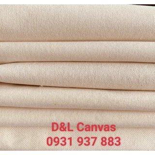 MỘC KEM BỐ CANVAS DÀY KHỔ 1m6 * 1m LÀM TÚI TOTE, DECOR VINTAGE