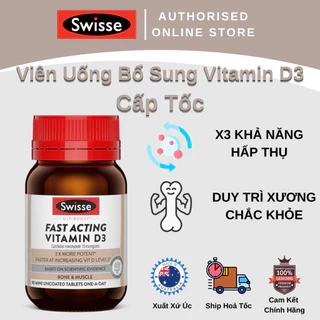 Swisse Ultiboost Fast Acting Vitamin D3 - Viên Uống Bổ Sung Vitamin D3 Cấp Tốc - 90/200 Viên