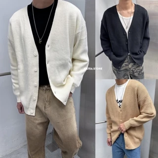 Áo Khoác len BT, cardigan len vặn thừng Unisex cổ tròn co giãn regular fit kiểu Hàn - GATE6 - 5084