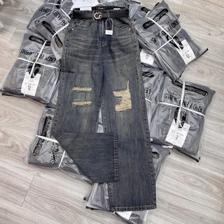 quần jeans ống rộng rách QC