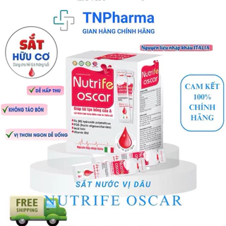 Sắt nước Nutrife Oscar Vạn Tam vị dâu cho bà bầu, trẻ em - 16 gói - bổ sung sắt cho cơ thể