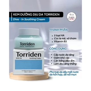 Kem dưỡng dịu da TORRIDEN DIVE IN SOOTHING CREAM