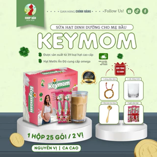 Sữa hạt bầu keymom chính hãng-hộp 25 gói 2 vị ca cao và nguyên vị